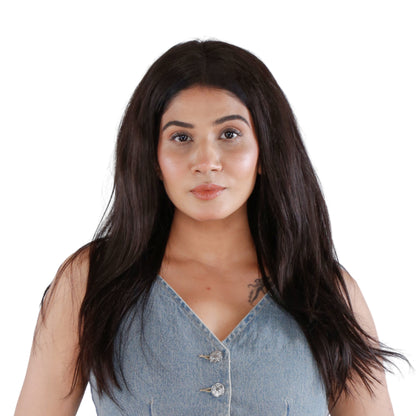 Unique Choice 13x6 HD Lace Frontal Straight Wig – 100% Human Hair, Invisible HD Lace, Melted Hairline, 180% Density (Black)