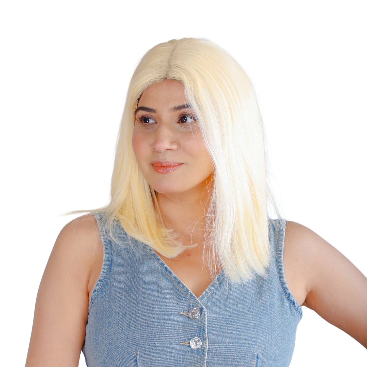 Unique Choice 5x5 613 Blonde Middle Part Straight Wig – 100% Raw Human Hair, Glueless Invisible HD Lace, 180% Density (12 Inch)
