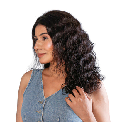 Unique Choice 5x5 Deep Wave HD Lace Closure Wig – 100% Human Hair, Glueless Invisible HD Lace, 180% Density (Black)