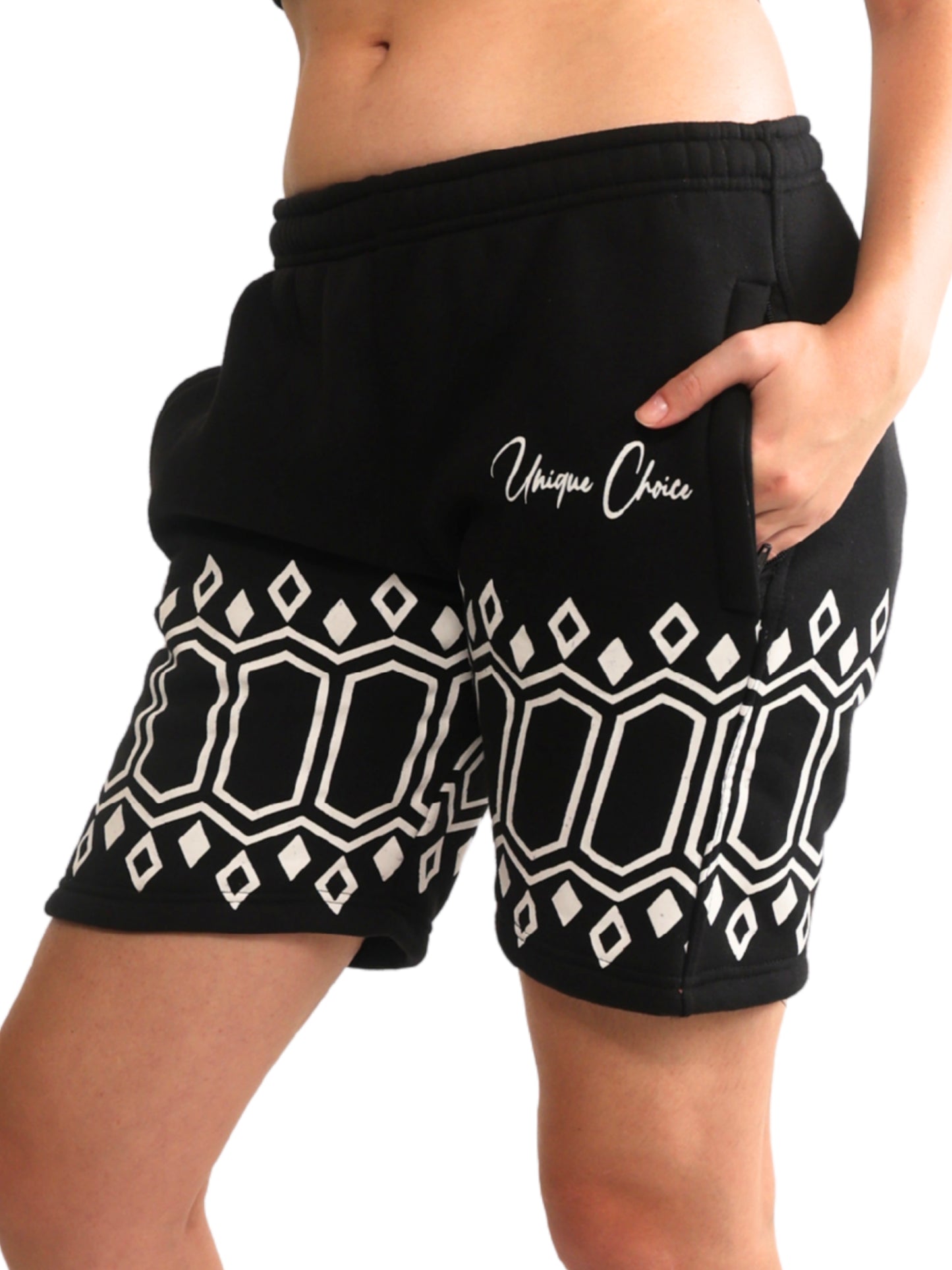 Unique Choice Unisex Fleece Shorts (Black) – Street Fit, Soft Comfort Wear, Everyday Casual Style Size S,M,L