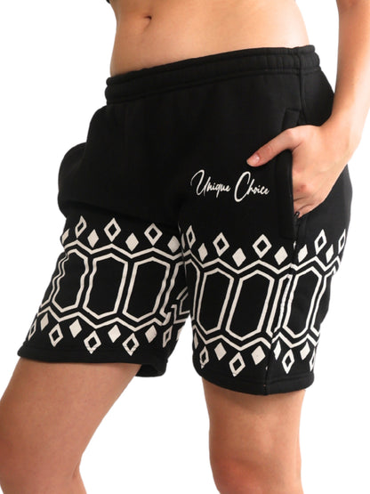 Unique Choice Unisex Fleece Shorts (Black) – Street Fit, Soft Comfort Wear, Everyday Casual Style Size S,M,L