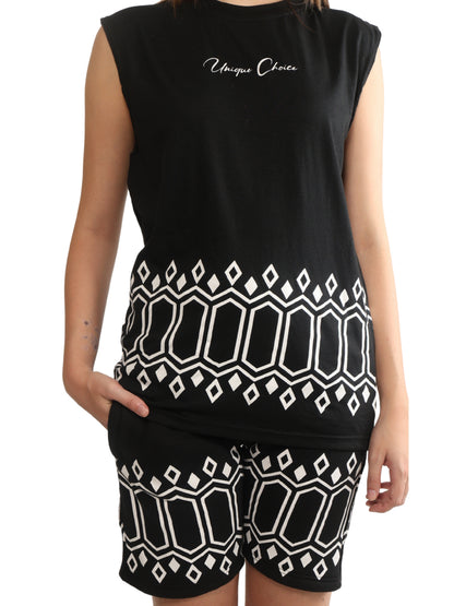 Unique Choice Unisex Sleeveless Fleece Top & Shorts Set – Street Fit Co-Ord, Soft Comfort Wear, Casual Everyday Style