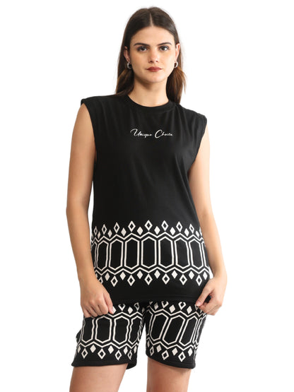 Unique Choice Unisex Sleeveless Fleece Top & Shorts Set – Street Fit Co-Ord, Soft Comfort Wear, Casual Everyday Style
