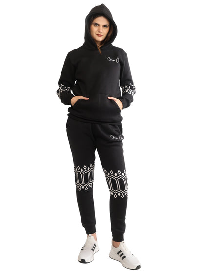 Unique Choice Premium Unisex Fleece Hoodie & Jogger Set – Cozy Street Fit Co-Ord, Everyday Comfort Wear, Beige Red Black
