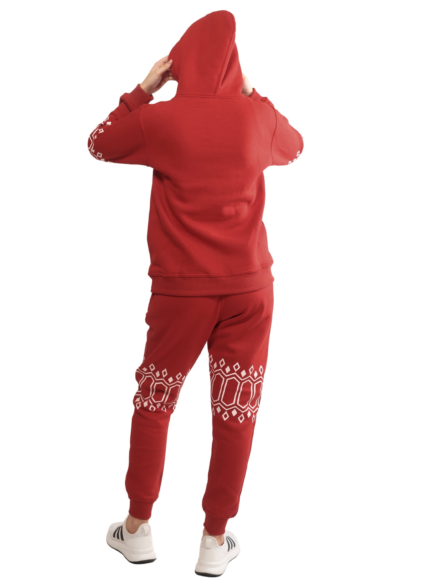 Unique Choice Premium Unisex Fleece Hoodie & Jogger Set – Cozy Street Fit Co-Ord, Everyday Comfort Wear, Beige Red Black