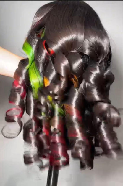 Unique Choice 5*5 Body Wave Multicolor HD Lace Closure Wig - Premium Quality Silky Shiny Invisible HD | Pre-Plucked & Pre - Bleached knot | Glueless & Beginner Friendly | Density | 100% Human Hair | No Chemicals , 100% Unprocessed
