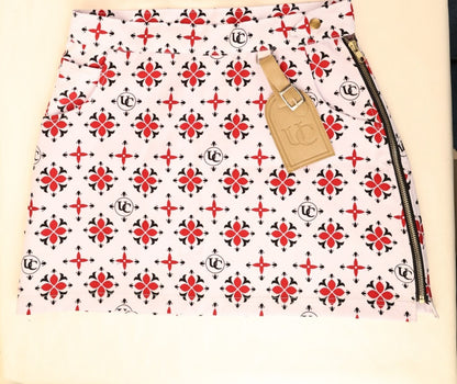 Unique Choice Printed Mini Skirt for Women Stylish Side Zipper Short Skirt Floral Design High Waist Casual Party Wear Skirt